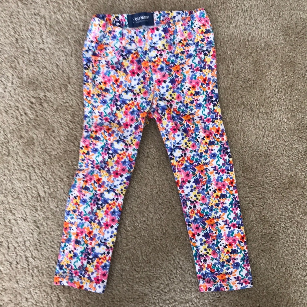 Toddler floral jeans